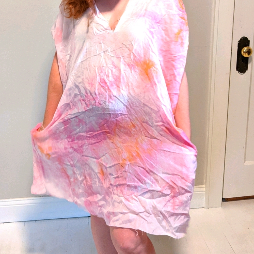 Anthropologie cupro tie-dye swim cover or dress